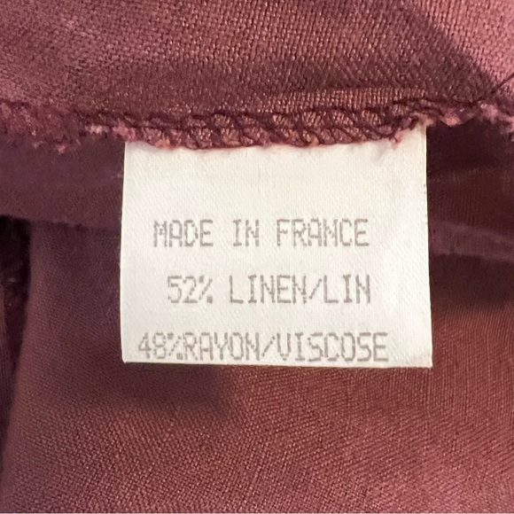 Sonia Rykiel Linen Blend 90’s dress V Neck Large Buttons Paris France 40 US 10 - Picture 11 of 13